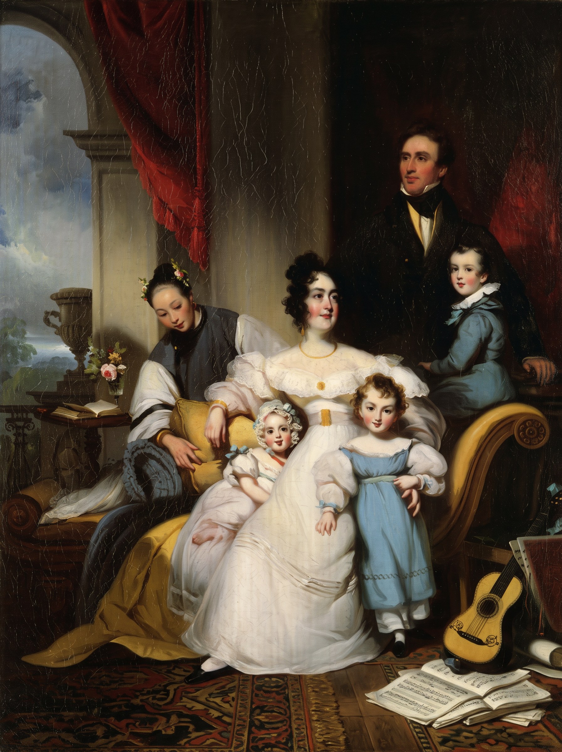 Charles Marjoribanks and family, Hong Kong by George Chinnery